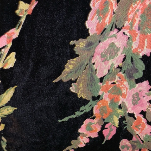 Band of Gypsies Burnout Velvet Minidress Floral M - Picture 4 of 5